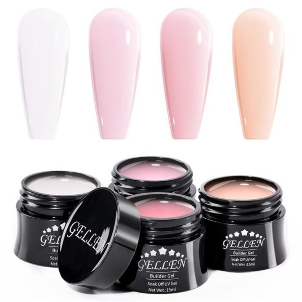 Professional Extension Poly Gel Soak Off UV Builder Gel Set Acrylic Nail Kit